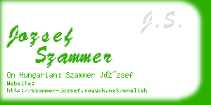 jozsef szammer business card